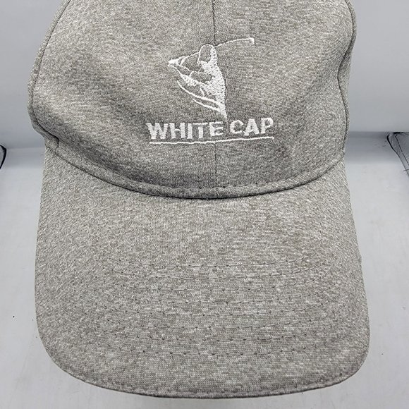 Sport Tek White Cap Gray Golf Hat Adjustable Lightweight Outdoors Casual - Picture 5 of 9